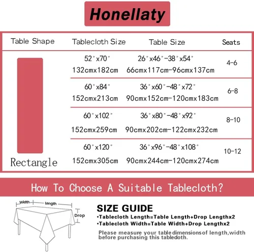 Vista 6 de Honellaty Summer Tablecloth Rectangle, Watercolor Eucalyptus Leaves Table Cloth, Stain Resistant Wrinkle Free Table Cover for Party Picnic Daily