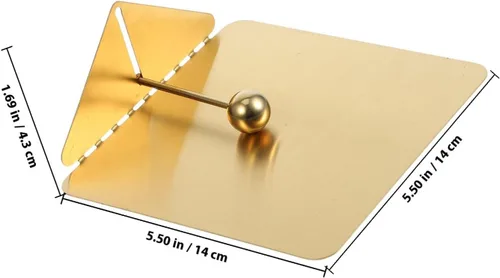 Vista 2 de DOITOOL Golden Large Stainless Steel Napkin Holder Flat Square Napkin Stand with Weighted Arm for Bathroom and Kitchen Tabletop Organizer
