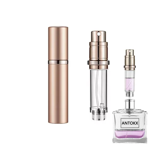 Vista 9 de Botella de Perfume de Viaje Recargable con Atomizador - Dispensador de Perfume de Bolsillo de 5ML, Estuche de Bomba de Aroma, Vaporizador de Perfume