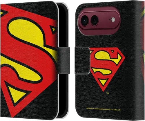 Vista 101 de Head Case Designs Funda de piel con licencia oficial de Superman DC Comics con logotipos negros y rojos compatible con Apple iPhone 11 Negro y rojo