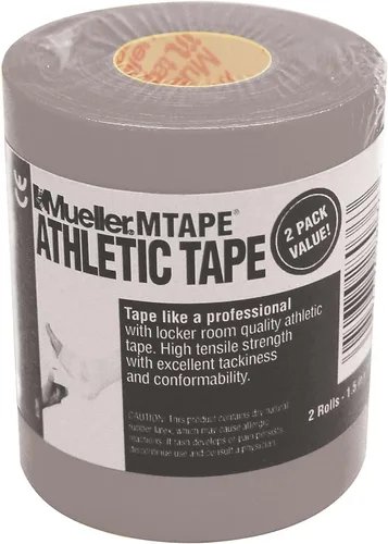 Vista 8 de Mueller Sports Medicine MTape Rolls, Quality Athletic Tape, Easy to Tear for Fast & Effective Taping, 1.5" x 10 Yards Per Roll, 2 Rolls