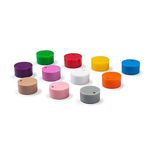 Vista 2 de Simport Capinsert T312-7 Inserto de tapa de polipropileno para tubos crioviales, surtido (5 paquetes de 100)