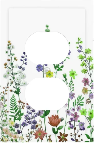 Vista 118 de Cubiertas de pared de lodge rústico retro con diseño de osos, ciervos y animales salvajes. Placas de pared dúplex simples para interruptor de luz.