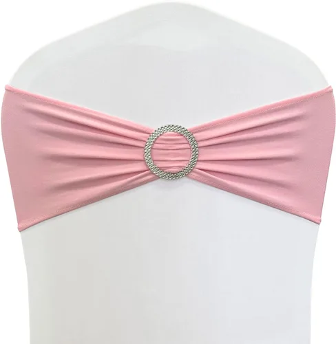 Vista 20 de Bandas de elastano para silla, 30 lazos elásticos para sillas con hebilla deslizante para decoración de banquete de boda, fiesta (azul bebé)