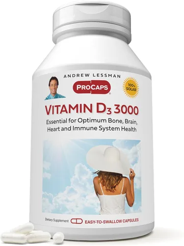 Vista 12 de ANDREW LESSMAN Vitamina D3 2000 UI 60 cápsulas - Alta potencia, esencial para la absorción de calcio, apoya la salud ósea, la función muscular