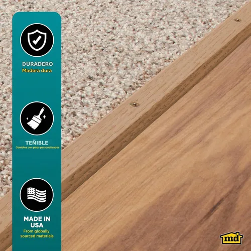 Vista 5 de M-D Building - Moldura de madera dura sin terminar con tornillos, 1 x 36