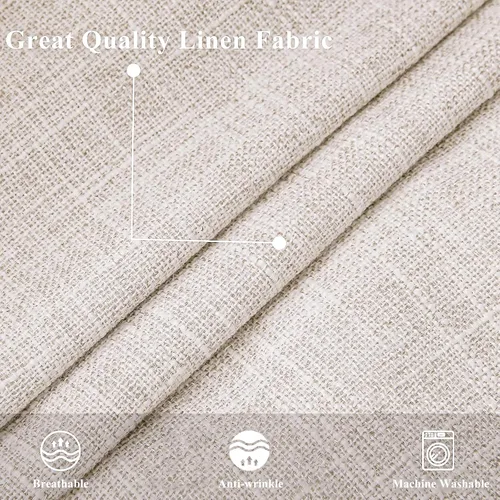 Vista 5 de decorUhome Juego de 2 fundas cuadradas de almohada decorativas de verano de 16 x 16 pulgadas, fundas cuadradas de lino sintético neutro