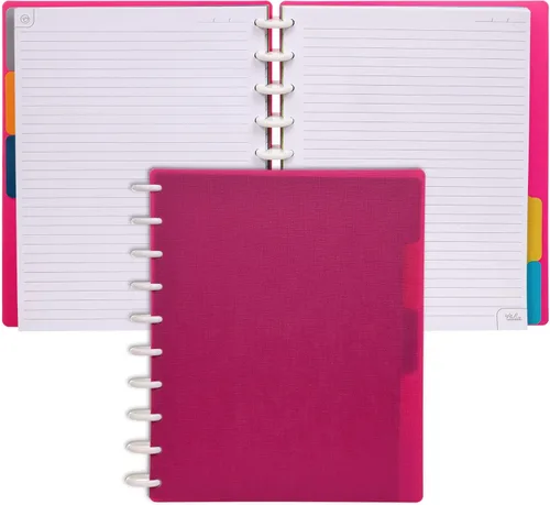Vista 35 de Talia - Cuadernos de notas con tapas, planificador, personalizables, (Rosa de los 90, Junior (5.5 pulgadas x 8.5 pulgadas))