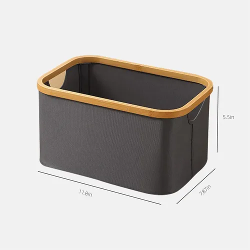 Vista 2 de Cesta plegable para la ropa sucia con asas extendidas, cestas impermeables para almacenamiento de ropa sucia, cesta de ropa alta plegable, color gris