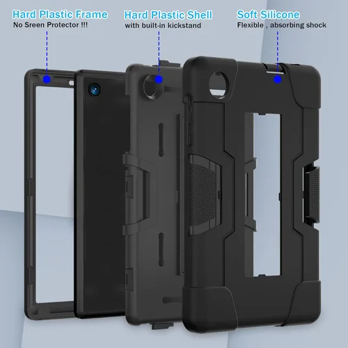 Vista 3 de Bingcok Funda TCL TAB 8 LE para niños, funda híbrida resistente de cuerpo completo a prueba de golpes para TCL Tab 8 LE (modelo: 9137W) 2023/TCL Tab