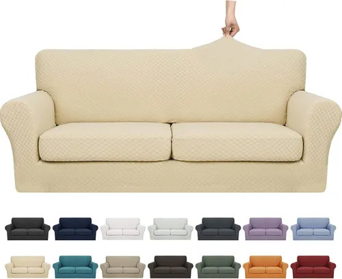 Vista 72 de YEMYHOM - Fundas elásticas para cojín individual, protector de sofá, silla, asiento, funda deslizante, funda suave de sofá, reemplazo, grande, a