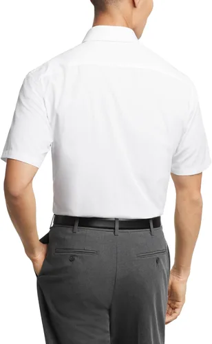 Vista 2 de Van Heusen Camisa de vestir para hombre de manga corta, corte regular, popelín lisa