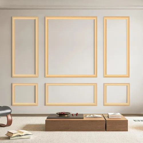 Vista 12 de Art3d - Juego de 6 molduras precortadas para pared, paneles de revestimiento para montar, para interior, sala de estar, dormitorio, se instalan