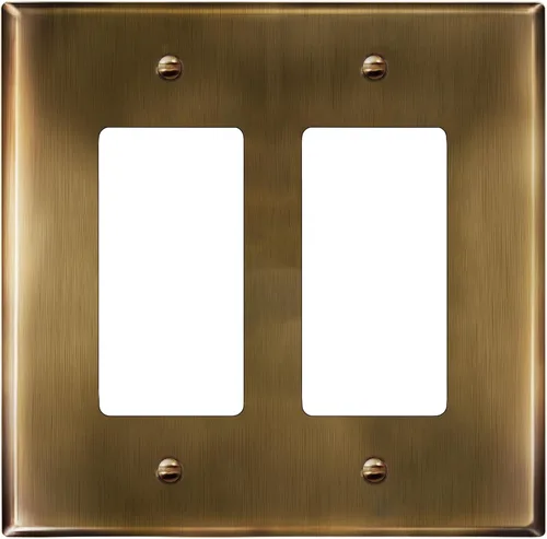 Vista 23 de LIDER Placa decorativa de pared de metal para interruptor o receptáculo, cubierta de salida de acero inoxidable, resistente a la corrosión