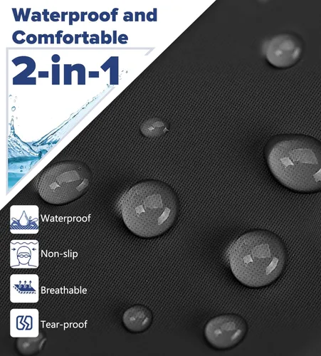 Vista 5 de Aegend Gorro de natación de tela, capa impermeable de silicona, gorra de natación de tela transpirable, mantiene el cabello seco con alta