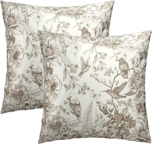 Vista 22 de Fundas de almohada de árbol de Navidad de acuarela, juego de 2 - 18x18 pulgadas, rojo verde, árboles de pino de Navidad, fundas de almohada
