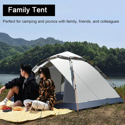 Vista 2 de 2/3/4 Person Dome Tents for Camping,Easy Setup,Automatic Pop Up Tent with Carry Bag,Waterproof Windproof Family Tents Portable,Backpacking Hiking