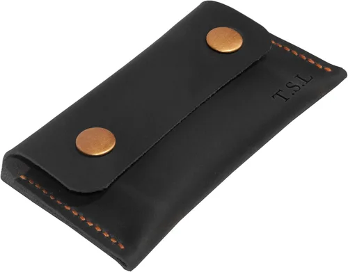 Vista 5 de Cartera de cuero personalizada, cartera de cuero hecha a mano, tarjetero de cuero, billetera minimalista, billetera delgada, regalo personalizado