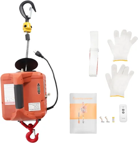 Cabrestante eléctrico con control remoto inalámbrico, cabrestante eléctrico portátil de 1100 libras, 110 voltios, polipasto eléctrico pesado de