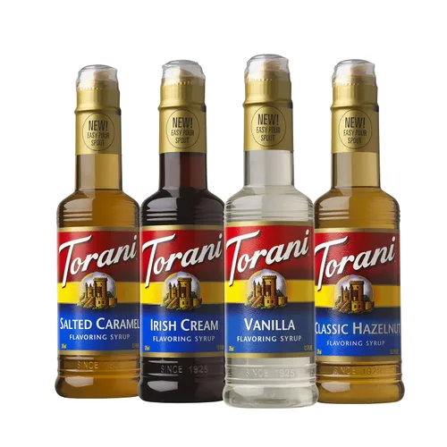 Vista 2 de Jarabe Torani de Mantequilla y Pacana, Kosher, 12.7 onzas líquidas (Paquete de 4)