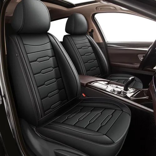 Vista 10 de AOMSAZTO Funda de asiento de automóvil compatible con Jeep Grand Cherokee 2004-2010, solo 2 asientos delanteros, protector de cojín de asiento