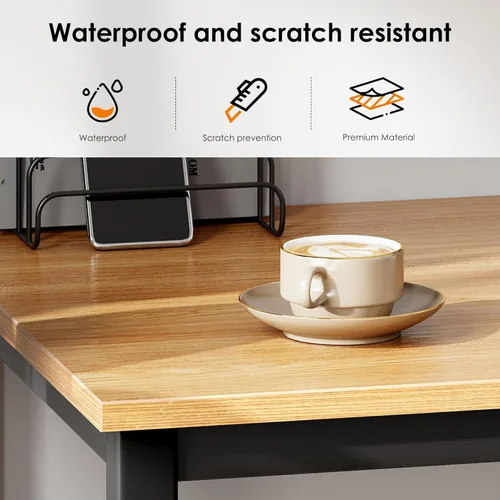 Vista 124 de DlandHome Escritorio pequeño para computadora de 31.5 pulgadas, mesa de escritura para espacios pequeños, mesa de estudio, escritorio para Negro