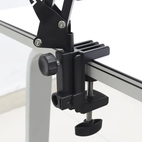 Vista 6 de OriGlam Abrazadera de escritorio, soporte de plástico, soporte de base de abrazadera en C, abrazadera de montaje de mesa, soporte de montaje de luz