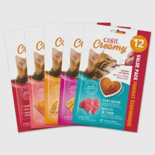 Vista 3 de Catit Creamy - Paquetes personalizados de golosinas para gato que puede lamer