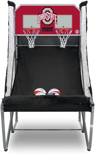 Vista 36 de Pop-A-Shot - Home Dual Shot with NCAA Graphics l Sensor Scoring l 16 Game Modes l 7 Balls l Foldable Storage l for All NCAA Fans