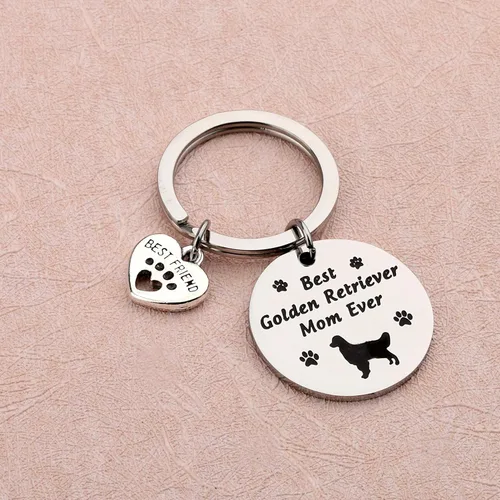 Vista 4 de FUSTMW - Llavero con texto Best Boxer Boston Terrier