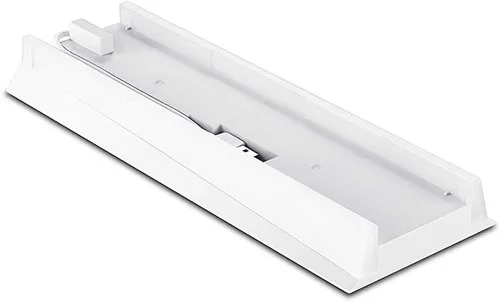 Vista 4 de Kailisen - Soporte con Hub y luz azul para PS4 base vertical con 3 puertos USB Hub para Sony Playstation 4 PS4 color blanco