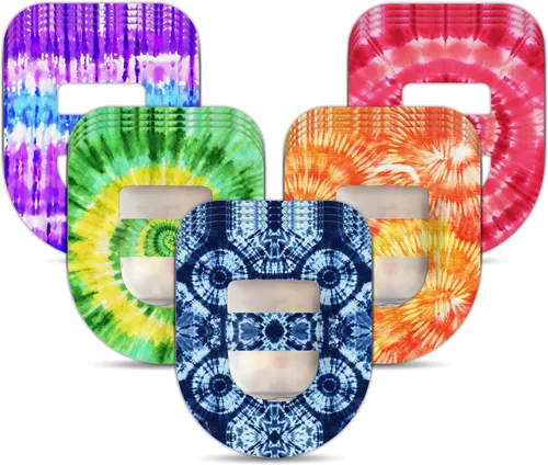 Vista 32 de Parches sobre Omnipod 5, 20 unidades Amolyfe Parches adhesivos Omnipod 5 impermeables con correa elástica, respaldo dividido optimizado para fácil