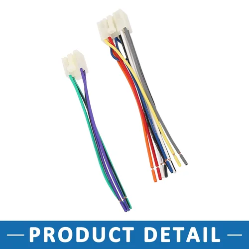 Vista 6 de Adaptador de radio del arnés de cableado del reproductor de CD del coche para Toyota Corolla 1987-2017 plástico blanco