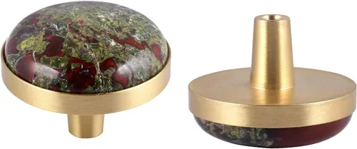 Vista 8 de Rockcloud Paquete de 2 pomos de piedra de cristal natural para cajones, tiradores de puerta de armario con tornillos, accesorios decorativos