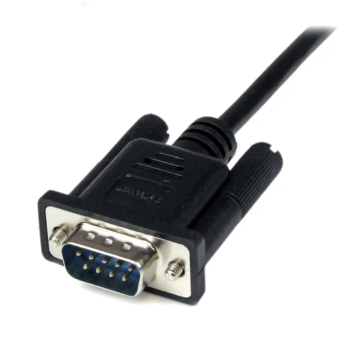 Vista 4 de StarTech.com Cable de módem nulo serie DB9 RS232 negro de 3.3 ft, F/M - DB9 macho a hembra, cable de módem nulo de 9 pines, 1 x DB9 (M), 1 x DB9