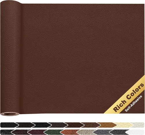 Vista 25 de KING MOUNTAIN Parche de reparación de cuero, cinta autoadhesiva de reparación de cuero de 4 x 63 pulgadas para muebles de cuero dañados, asientos