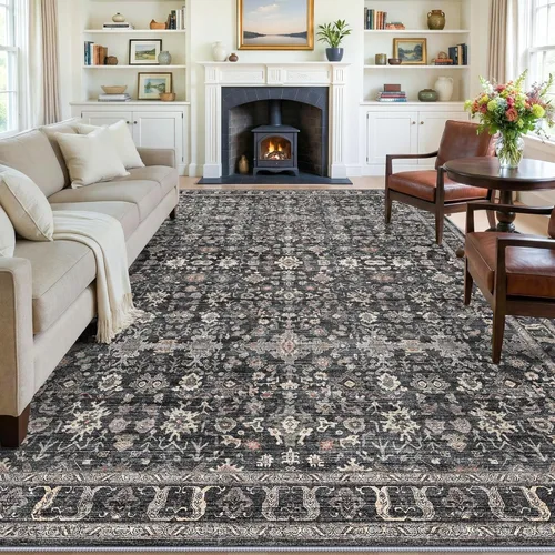 Vista 118 de Alfombra de pasillo lavable de 2 x 3: alfombras antideslizantes con parte trasera de goma, alfombra de cocina suave, alfombra pasillo estilo granja