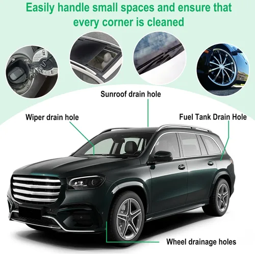 Vista 6 de Herramienta de limpieza de drenaje de techo corredizo, cepillo de tubo flexible de 78 pulgadas, cepillo de drenaje de tubo extra largo para limpieza