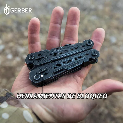 Vista 4 de Gerber Gear Truss Multiherramienta, regalos para hombres, alicates de punta de aguja EDC 17 en 1, incluye cuchillo de bolsillo, destornillador