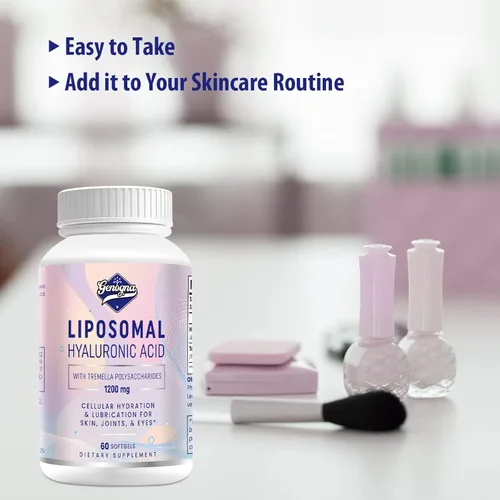 Vista 7 de Suplementos de ácido hialurónico liposomal de 1000 mg de alto biodisponibles cápsulas de ácido hialurónico dietético con polisacáridos de tremella