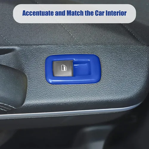 Vista 6 de Voodonala Interruptor de elevación de ventana, botón de control de elevalunas eléctrico, embellecedor para Dodge Charger Durango 2011-2025, para RAM