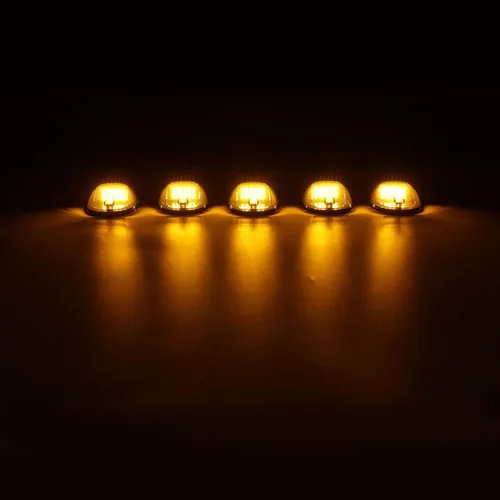Vista 8 de KOMAS 5 X Luz Marcadora de Cabina, Lente de Humo con Carcasa de 24 LED Amber, Luces de Techo de Marcha para la Cabina, Luz de Liquidación Superior