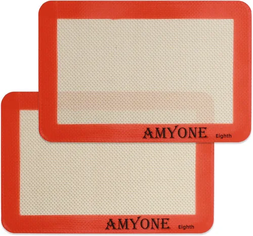 Vista 20 de Alfombrillas de silicona para hornear, 2 alfombrillas redondas de silicona para molde de pasteles de 9 pulgadas, antiadherentes reutilizables