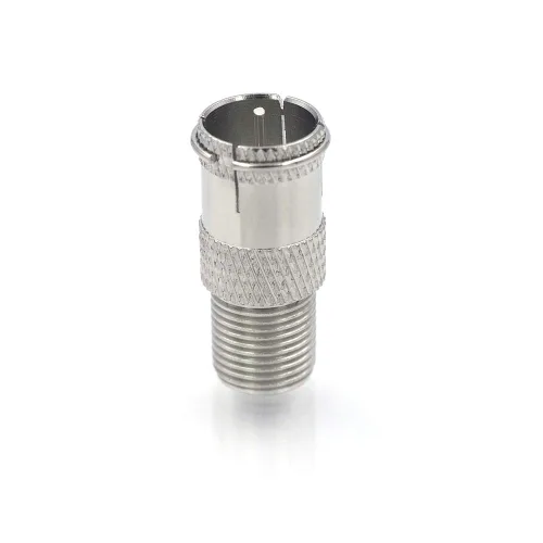 Vista 4 de VCE Cable coaxial de conector rápido, de empuje rápido macho a hembra tipo F, adaptador coaxial niquelado para cable coaxial RG6, RV, antena