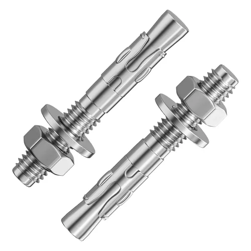 Wensilon 5 piezas sujetadores estándar de 1/2x2-3/4 pulgadas, anclajes de cuña de acero inoxidable 304 para servicio pesado para cemento y hormigón