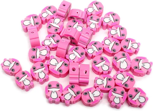 Vista 12 de 100 piezas de cuentas de arcilla polimérica Heishi espaciadoras mixtas, suministros para hacer pulseras, pendientes, collares de bricolaje