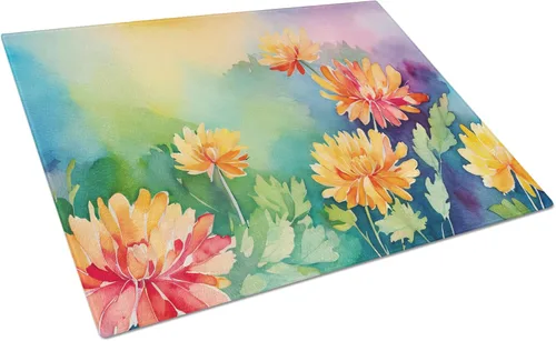 Vista 36 de Caroline's Treasures DAC1545LCB Anémonas en acuarela Tabla de cortar de vidrio grande decorativa de vidrio templado tabla de cortar y servir tabla