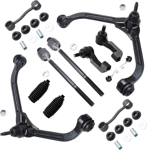 Vista 100 de Detroit Axle - Kit de suspensión delantera de 10 piezas para Chevrolet Trailblazer GMC Envoy 2004-2007 2005 2006 Soportes de brazo de control