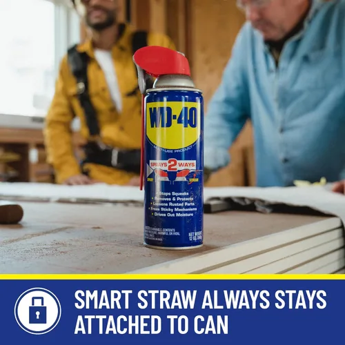 Vista 3 de WD-40 Fórmula original, producto multiusos con aerosoles inteligentes de paja de 2 maneras, 12 onzas paquete de 6