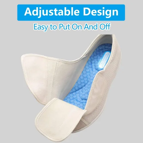 Vista 5 de Zapatos diabéticos probados para aliviar el dolor de pies para mujer, con soporte de arco, plantilla de espuma viscoelástica, ancho ancho